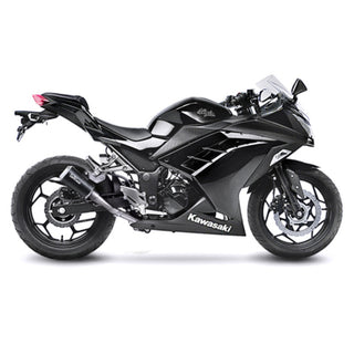 LeoVince LV-10 Stainless Black Slip-On Exhaust Kawasaki Ninja 250 / 300R & Z250 / Z300
