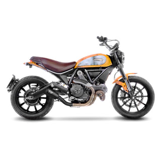 LoeVince LV-10 Slip-On Exhaust Full Black Stainless for Ducati Monster 797  17 -20 / Scrambler 800 15- 20