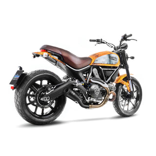 LoeVince LV-10 Slip-On Exhaust Full Black Stainless for Ducati Monster 797  17 -20 / Scrambler 800 15- 20