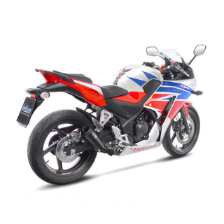 LoeVince LV-10 Slip-On Exhaust Full Black Stainless for Honda CBR 300 R 14-17