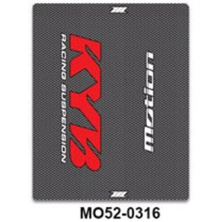 Motion Fork Leg Decals For KYB Forks - Carbon / Red / White