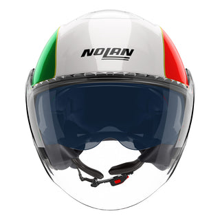 Nolan N20-2 Visor Open Face Tricolore Helmet - White / Red / Green