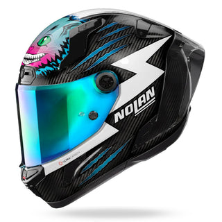 Nolan X-804 Full Face Replica Herbertson Helmet - Carbon / White / Blue