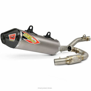 Pro Circuit Exhaust System Ti-6 Pro - Carbon End Cap For KTM 250 SX-F 2013-2015