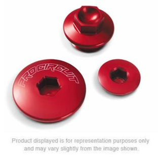 Pro Circuit Engine Plug Kit - 3 Piece Red Anodised For Kawasaki KX450F / KX250F