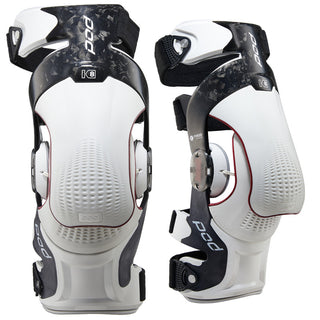POD K8 3.0 Motocross Protection Racing Right Knee Brace -  Carbon/White