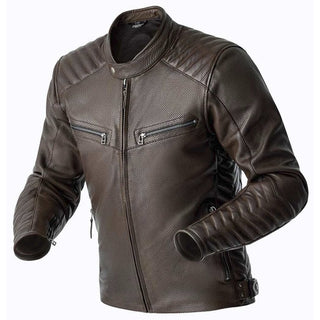 RST Roadster Air D3O CE Leather Motorcycle Jacket - Brown