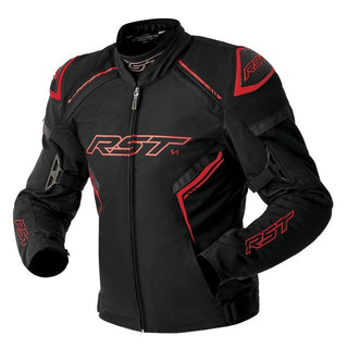 RST S1 D3O CE Waterproof Textile Motorcycle Jacket - Black/Red