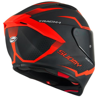Suomy Track-1 E06 Reaction Full Face Helmet - Matt Anthracite/Red