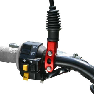 Zeta Rotating Perch Mount Clamp For Motorcycle With 10mm Mirror Mount - Red