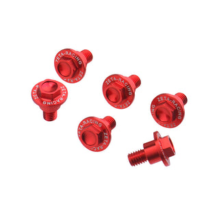 Zeta Alloy Fork Guard Bolt Set For GasGas MC/EX/EC 2021+ - 6 Pcs Red