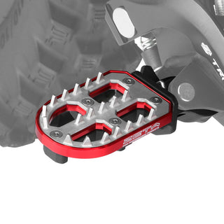DRC Zeta Adventure Adjust Footpegs 60mm for Honda Models - Red