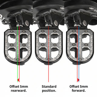 DRC Zeta Adventure Adjust Footpegs 60mm for Honda Models - Black