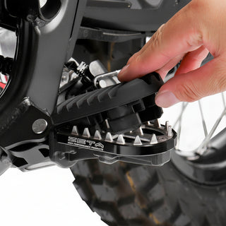 DRC Zeta Adventure Adjust Footpegs 60mm for Honda Models - Black