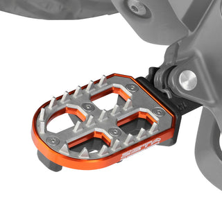 DRC Zeta Adventure Adjust Footpegs 60mm for KTM Models - Orange