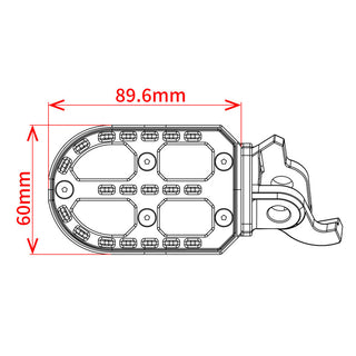 DRC Zeta Adventure Adjust Footpegs 60mm for KTM Models - Orange