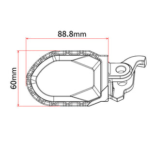 DRC Zeta Max Ultrawide 60mm CrMo Footpegs for Yamaha YZ/WR Models 1999-2023 - Black