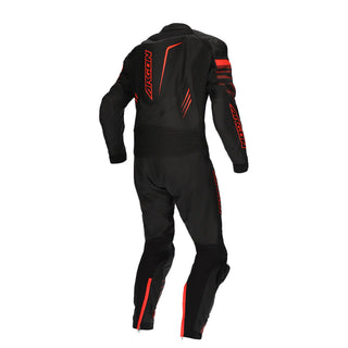 Argon Pursuit One-Piece Leather Race Suit - Black / Red