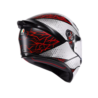 AGV K1 S Speedarmor Full Face Helmet - Matt Black/Grey/Red - MotoHeaven
