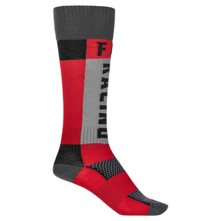 Fly Racing MX Thick Socks - Red/Grey