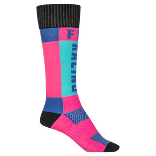 Fly Racing MX Thick Socks - Pink/Blue