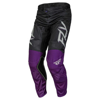 Fly Racing 2023.5 Kinetic Mesh Rave MX Pants - Black/ Purple/ Silver