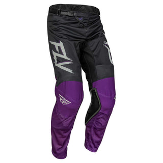 Fly Racing 2023.5 Kinetic Mesh Rave MX Pants - Black/ Purple/ Silver