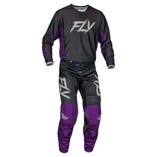 Fly Racing 2023.5 Kinetic Mesh Rave MX Pants - Black/ Purple/ Silver