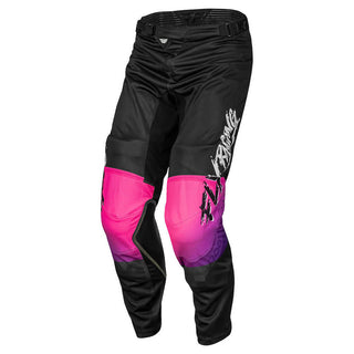 Fly Racing 2023.5 Kinetic Mesh Khaos MX Pants - Black/ Purple/ Pink
