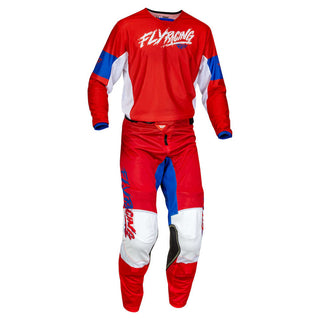 Fly Racing 2023.5 Kinetic Mesh Khaos MX Pants - Red/ White/ Blue