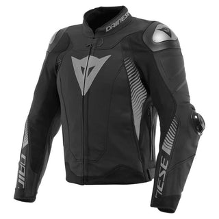 Dainese Super Speed 4 Leather Jacket - Black-Matte/Charcoal -Grey