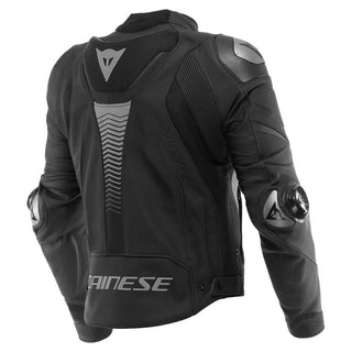 Dainese Super Speed 4 Leather Jacket - Black-Matte/Charcoal -Grey