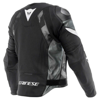 Dainese Avro 5 Perforated Motorcycle Leather Jacket - Black/White/Anthracite