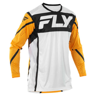 Fly Racing 2025 Lite Mesh MX Jersey - White/ Black/ Mustard