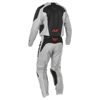 Fly Racing 2025 Kinetic MX Sym Pants -  Light Grey/ Red/ Black
