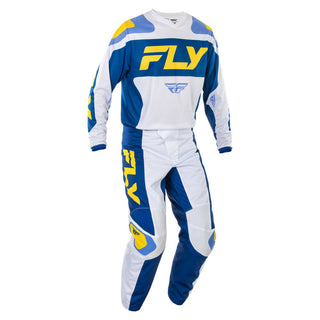 Fly Racing Legacy 2025 F-16 MX Pants - White/Dark Blue/Yellow