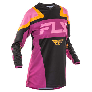 Fly Racing Legacy 2025 F-16 MX Ladie's Jersey - Black/ Mauve/ Yellow