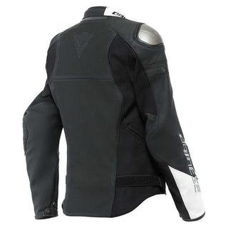 Dainese Rapida Ladies Leather Jacket - Black-Matte/White