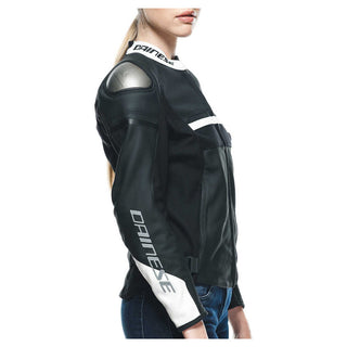 Dainese Rapida Ladies Leather Jacket - Black-Matte/White