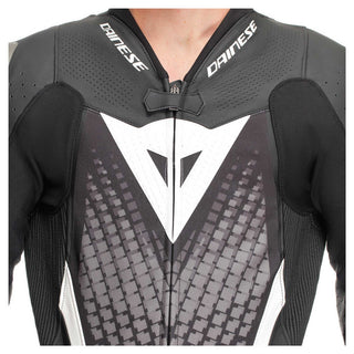 Dainese Laguna Seca 6 1 Piece Racing Leather Suit Perforated - Black/White/Anth