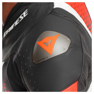 Dainese Laguna Seca 6 1 Piece Racing Leather Suit Perforated - Black/White/Red-Fluro