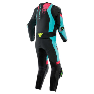 Dainese Laguna Seca 6 1 Piece Racing Leather Suit Perforated - Black/Water/Fuxia