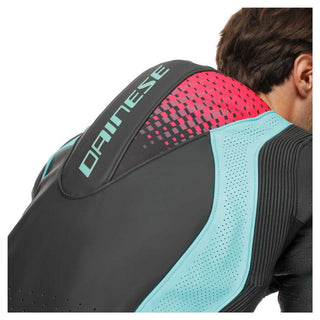 Dainese Laguna Seca 6 1 Piece Racing Leather Suit Perforated - Black/Water/Fuxia