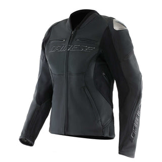 Dainese Racing 5 Ladies' Perforated Leather Jacket - Black/Black