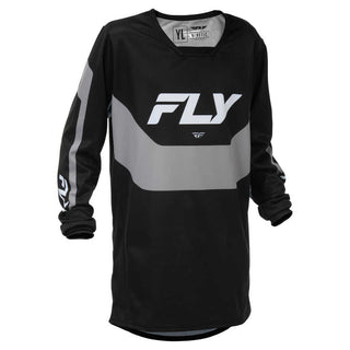 Fly Racing 2026 Youth Kinetic MX Jersey - Black/Grey