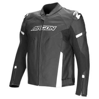 Argon Descent II Perforated Motorcycle Jacket - Black / White