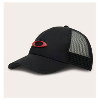 Oakley Trucker Ellipse One Size Hat - Pitch Black/Flame Red