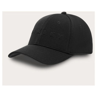 Oakley Bark Embossed Hat - Pitch Black/Flame Red