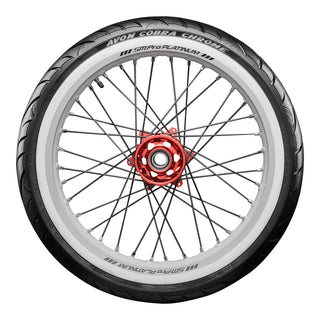Avon Cobra Chrome 120/70-21 White Wall Front Tyre (68V Rating) AV91