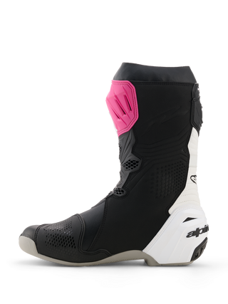 Alpinestars Supertech R V2 Boots - Black / Magenta / White / Yellow